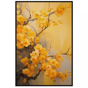 Tranh treo tường tranh dán tường hoa mai vàng CGI - 186