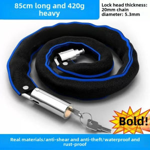 60/65/85/105cm Metal Anti-Theft MTB Road Bike Heavy Duty Safety Lock for Motorcycle Scooter Padlock Bicycle Chain Lock with Key