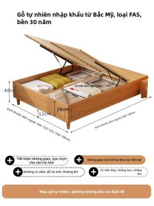 ZHUSHANGZHIJIA | Giường Gỗ Thiết Kế Nhà Nhỏ Có Chức Năng Lưu Trữ cho Trẻ Em