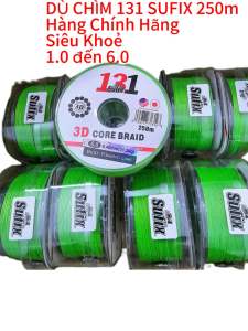 Dù Chìm Có lõi Chính Hãng SUFIX 131 250m Sợi Dù Siêu Mềm Mịn Dai Chắc - Chống Mài Mòn Cực Tốt - Sai 1.0 đến 6.0