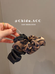 คลิปหนีบผมลายเสือดาวขนาดใหญ่ ทรงสั้น สไตล์เกาหลี แฟชั่น คลิปหนีบผมแบบมีหูสำหรับทำผมข้างหลังศีรษะ ตกแต่งผมแบบหน้าม้า หัวเข็มขัดสั้น จี้ผม เครื่องประดับผม