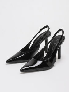 Woman‘s Fashion Elegant Patent Leather Pointed-Toe Stilettos Comfortable Simple and Versatile Thin High Heels