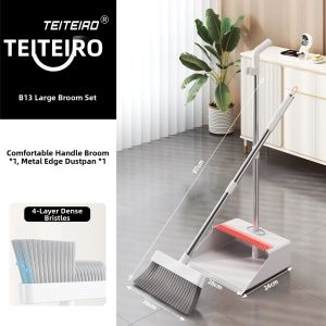 TEITEIRO | New Home Cleaning Sweeping Set Broom and Dustpan