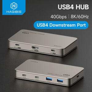 Hagibis | Hagibis USB4 Docking Station USB C Triple Display Hub Compatible with Thunderbolt 4/5 40Gbps 8K Dock for Macbook Pro Air Laptops