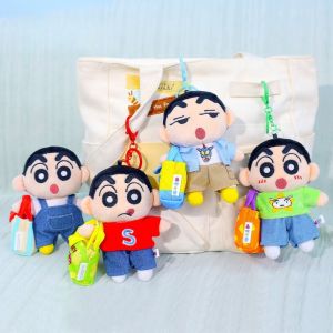 Bandai | Cute Plush Doll Crayon Small New Keychain Plush Doll Cute School Bag PendantBag Pendant Ornaments Fashion Plush Pendant ToyGift