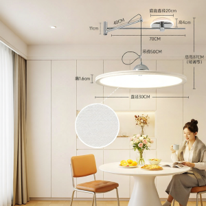 HUIPU ZHAOMING | Cream Style Movable Retractable Rotating Pendant Light
