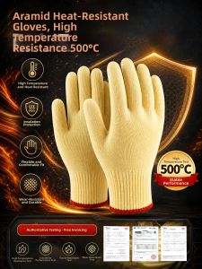 Heat-Resistant Oven Gloves Flexible Five-Fingered Aramid