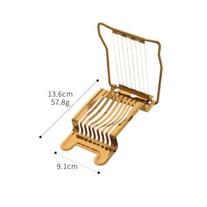 Stainless Steel Thickened Egg Cutter Quick Slicer for Business Use Home Use Decorative Egg Cutting Tool Golden Color