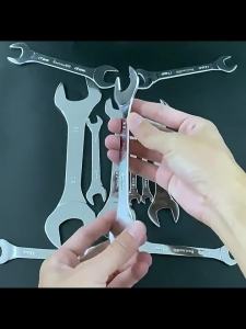 3pcs Hi-Spec Thin Open End Wrench Set Ultra-thin Flat Wrench Tool Multi-Function Double-end Fixed Open-end Wrench Repair Tools