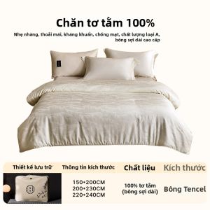 SIBAISE | Chăn Bông Tencel Jacquard 100% Tơ Tằm Dày