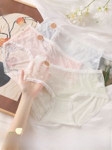 MiiOW | กางเกงชั้นในผ้าฝ้ายระบายอากาศได้ดีเอวสูงสำหรับผู้หญิง MiiOW Cat Lady ทรงสามเหลี่ยม ป้องกันแบคทีเรีย ไซส์ใหญ่ ทรงหวาน