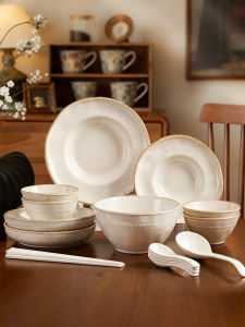 Elegant Retro Underglaze Ceramic Tableware Set