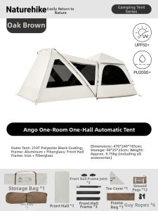 NatureHike | Quick-setup Outdoor Tent with Extended Awning
