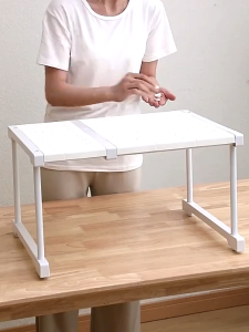 （SG) Wardrobe Layered Partition Cabinet Compartment Retractable Bedroom Rack Shoe Separated Storage Handy Tool