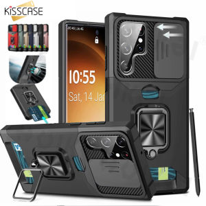 KISSCASE Shockproof Wallet Card Cover Case for Samsung S23Ultra S23Plus S23 S22 Note20 Ultra Heavy Duty Armor Style