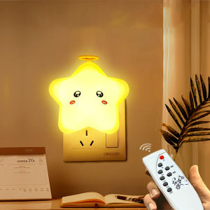 Đèn ngủ ngôi sao cắm điện treo tường cho bé My light có điều khiển từ xa tăng giảm sáng và hẹn giờ DN010