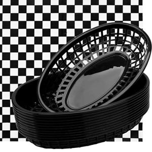 Food Tray Basket Food Serving Tray Plastic Basket Tray Food Tray Basket Fast Food Baskets Stackable Oval Deli Barbecue Picnic Plastic Food Serving Tray Fruit Basket