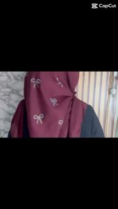 Jilbab Segi Empat Paris Payet coquette Tassel / Hijab Paris Payet Pita Jambul Tassel