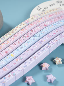 Cute Cartoon Rabbit Single-Sided Print Kids Handmade Lucky Star Folding Paper Five-Pointed Star Drift Bottle Colored Paper Paper