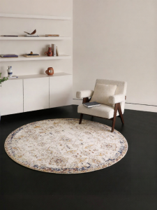 SAIBOSI | Waterproof Non Adhesive Washable Circular Rug
