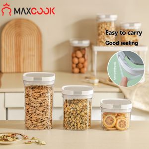 Maxcook Sealed cans Grains storage box Coarse grains storage cans Nut boxes Rice noodles kitchen food grade