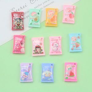 Resin Simulation Candy Cartoon Anime Cover Earrings DIY Jewelry Accessories Drip-click Brand Freshly Baked