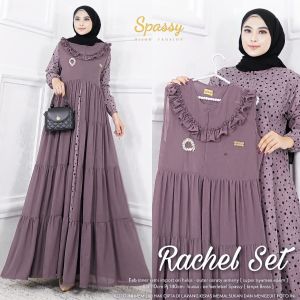 Rachel set/gamis rompi 2 in/set auter/auter pisah