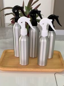 50/100ML Mini Aluminum Trigger Spray Bottle with Square Carabiner Alcohol Bottle Spray