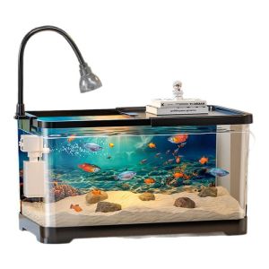KUOTING | Bể Cá Trang Trí Để Bàn Với Hệ Thống Cung Cấp Oxy và Lọc Nước Tích Hợp