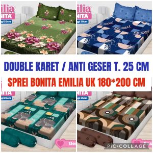(BISA COD)SPREI BONITA EMILIA UK 180*200 CM