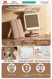 IMLUCKY | LED Lighted Adjustable Stand Mirror