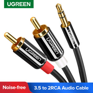 UGREEN RCA Cable HiFi Stereo 3.5mm Male to 2RCA Male AUX RCA Jack 3.5 Y Splitter for Amplifiers Audio Home Theater Cable RCA