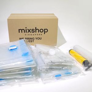 mixshop Hand Roll Travel Vacuum Bag  Household Storage  Compression Organizer  [SG READY STOCK]