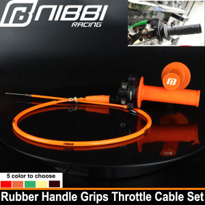NIBBI Motorcycle Throttle Cable Handlebar Kit Motocross 22mm 24cm Twists Handle Grips For KTM Honda Yamaha Suzuki ATV Pikbike Motor Modified Parts