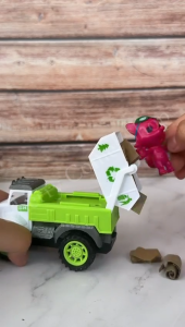 4pcs Sanitation Trucks Set Toy Garbage Recycle Truck Mainan Lori Sampah