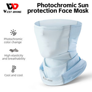 WEST BIKING Tube Mask Sun Protection Ice Silk Mask Anti-UV Quick-drying Face Cover Scarf Balaclava Motorcycle Fishing Running Sport Mask