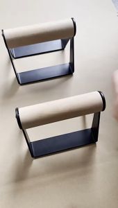 แท่นดันพื้น เหล็ก มือจับไม้ สวย ทนทาน จับแน่น Push-Up Bars ส่งในไทย