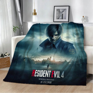 Bandai | New Game R-Resident The E-Evil 3D Print Flannel Blanket Soft Throw Blanket Art For Home Decor Bedroom Bed Sofa Picnic Fans Gift