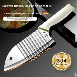 TINGLING | Stainless Steel Potato Crinkle Cutter Knife