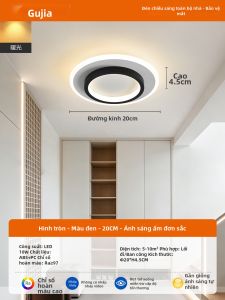 GUJIA | Đèn Trần Phong Cách Cổ Điển Màu Gỗ Ó Chó