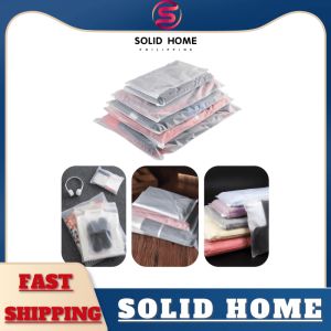 SOLID HOME Travel Pouch Organizer Transparent Storage Water Resistant Bag for Clothes Underwear