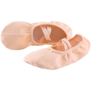 Adult and Kids Dance Shoes for Ballet and Chinese Dance with Two Soles Soft Sole Canvas Material No Lace-up Design