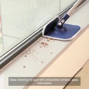 2.6L Separate Bucket Square Mop Set Hands-Free Flat Mop for Wet Dry Mopping Cleaning Set Ffor Kitchen Bathroom Living Room