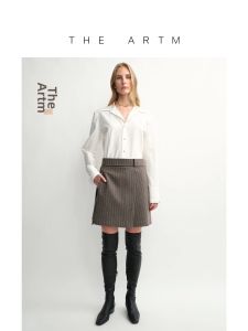 Silk Wool Merino Half Skirt Pants Wide Waist Metal Buckles
