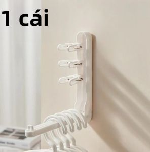 1/2pc Móc Treo Quần Áo Không Đục Lỗ Dụng Cụ Sắp Xếp Đa Chức Năng Có Thể Gập Lại Kẹp Cố Định Phòng Ngủ Gia Đình Dễ Sắp Xếp Móc Treo Bằng Nhựa