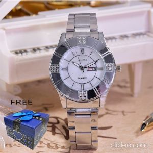 Saint Costie - Jam Tangan Wanita-Body Gold/Gold Dial - AC-SC/GS-5757A-GG-Gold-Stainless Steel Band