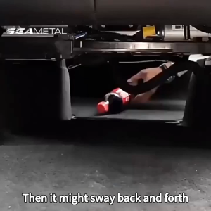 SEAMETAL Hidden Car Under Seat Storage Box Anti Slip Scratch Resistant Under Seat Storage Tray for Umbrella Small Items