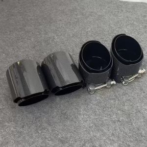 4 PCS/lot Carbon Fiber Matte Car Exhaust Tip For BMW M2 F87 M3 F80 M4 F82 M5 F10 M6 F12 Muffler Tip
