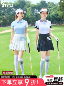Golf Ball Ladies Pleated Short Skirt mid High Waist Slimming School Style Anti Exposure Split Sporty Half Body Pants Skirt