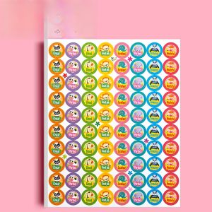 Classroom English Star Reward Stickers Primary School Praise Mini Encouragement Childrens Praise Stickers Motivate Kids Learning